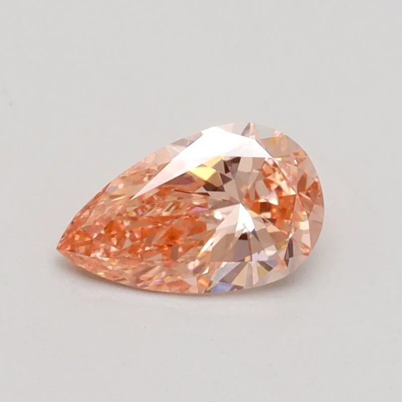 0.51ct PEAR Fancy Intense Pink VS1 Coloured Lab diamond