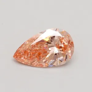 0.51ct PEAR Fancy Intense Pink VS1 Coloured Lab diamond