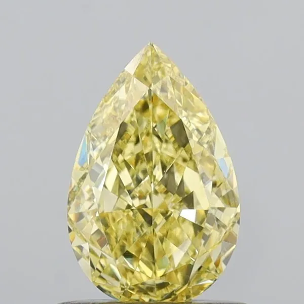 0.82ct PEAR Fancy Intense Yellow VS1 Coloured Lab diamond