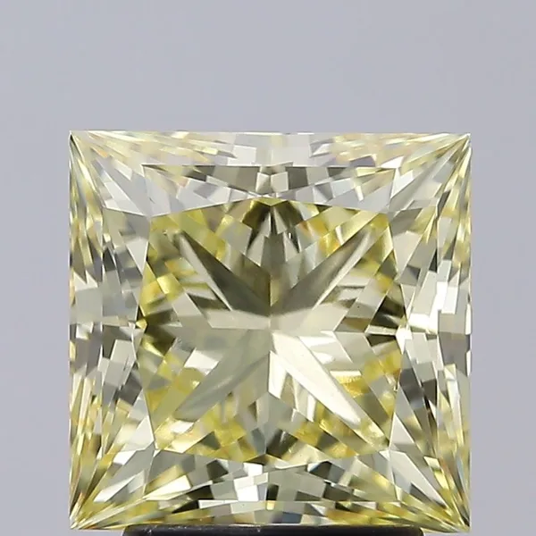 3.03ct PRINCESS Fancy Intense Yellow VS1 Coloured Lab diamond