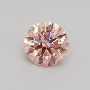 0.6ct ROUND Fancy Intense Pink SI1 Coloured Lab diamond