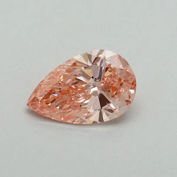 0.41ct PEAR Fancy Vivid Pink SI1 Coloured Lab diamond