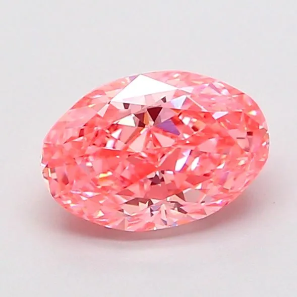 1.03ct OVAL Fancy Vivid Pink VVS1 Coloured Lab diamond