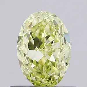 0.66ct OVAL Fancy Light Yellow VS1 Coloured Lab diamond