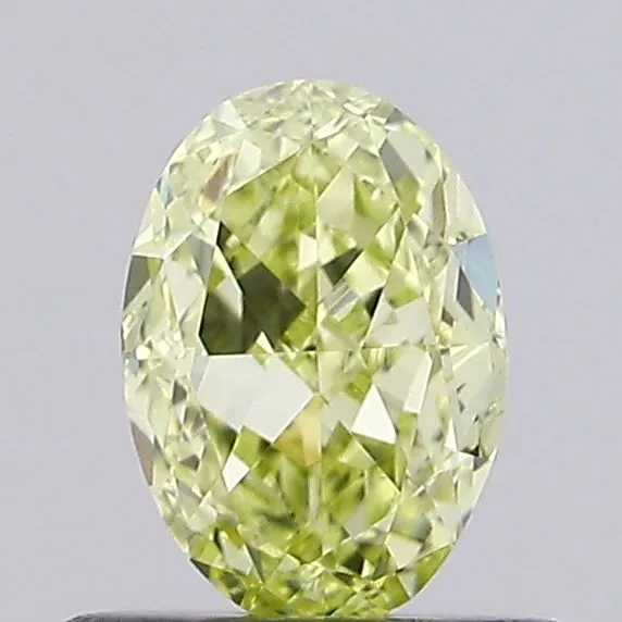 0.66ct OVAL Fancy Light Yellow VS1 Coloured Lab diamond