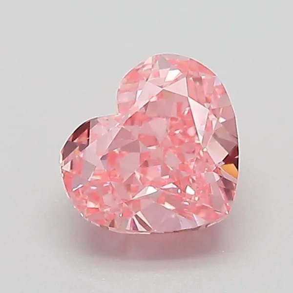 1.06ct HEART Fancy Vivid Pink VVS2 Coloured Lab diamond