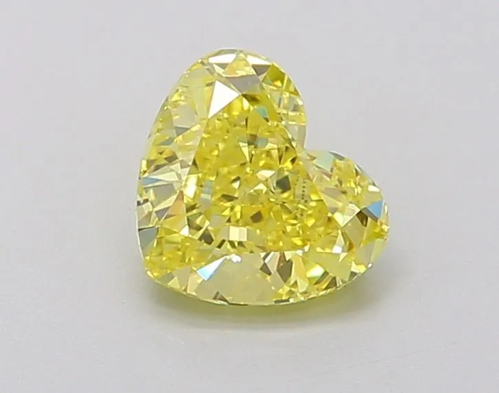 1.11ct HEART Fancy Vivid Yellow VVS2 Coloured Lab diamond