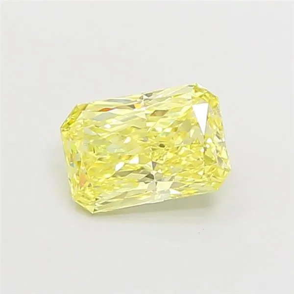 0.91ct RADIANT Fancy Vivid Yellow VS2 Coloured Lab diamond