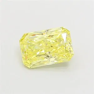 0.91ct RADIANT Fancy Vivid Yellow VS2 Coloured Lab diamond