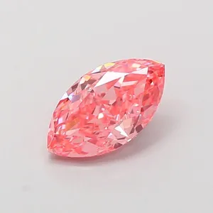 1.09ct MARQUISE Fancy Vivid Pink VVS2 Coloured Lab diamond
