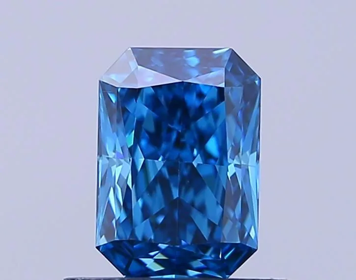 0.73ct RADIANT Fancy Vivid Blue VS1 Coloured Lab diamond