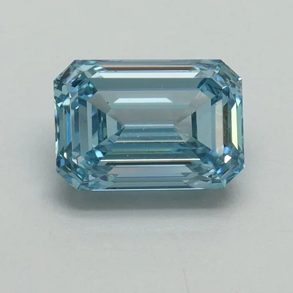 1.29ct EMERALD Fancy Intense Blue VS1 Coloured Lab diamond
