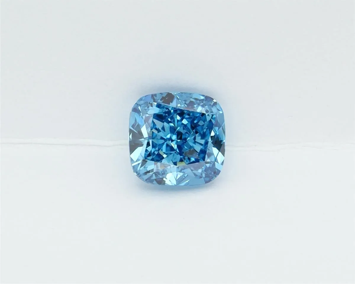 1.01ct CUSHION Fancy Vivid Blue VS1 Coloured Lab diamond