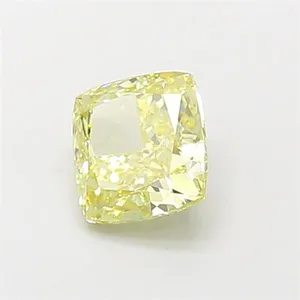 1.1ct CUSHION Fancy Intense Yellow VS1 Coloured Lab diamond
