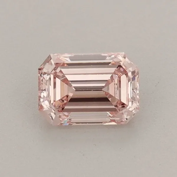 0.5ct EMERALD Fancy Intense Pink VS1 Coloured Lab diamond