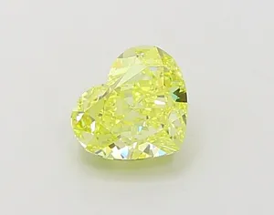 1ct HEART Fancy Intense Yellow VVS1 Coloured Lab diamond
