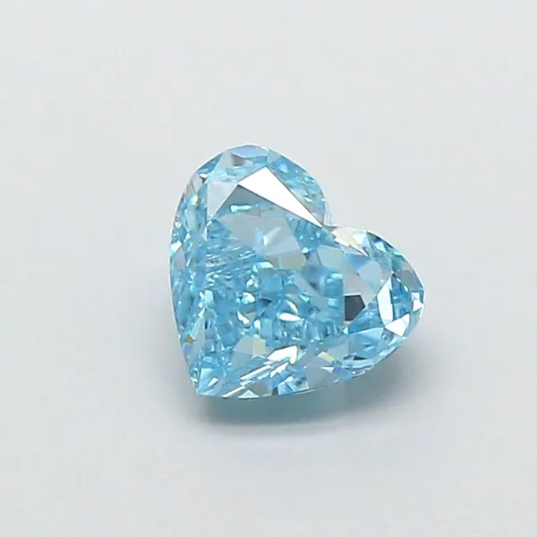 0.99ct HEART Fancy Vivid Blue VS1 Coloured Lab diamond