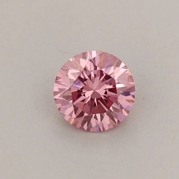 0.32ct ROUND Fancy Vivid Pink VS1 Coloured Lab diamond