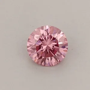 0.32ct ROUND Fancy Vivid Pink VS1 Coloured Lab diamond