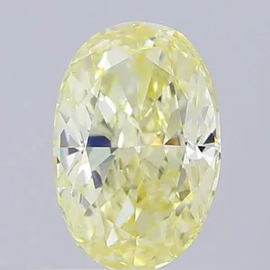 0.81ct OVAL Fancy Light Yellow VVS2 Coloured Lab diamond