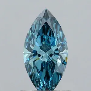 0.98ct MARQUISE Fancy Vivid Blue VVS2 Coloured Lab diamond