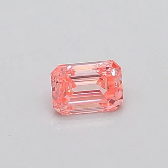 0.35ct EMERALD Fancy Vivid Pink VS1 Coloured Lab diamond