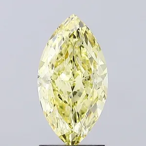 2.13ct MARQUISE Fancy Intense Yellow VS1 Coloured Lab diamond