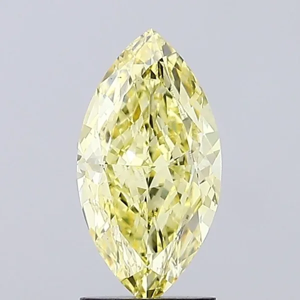 2.13ct MARQUISE Fancy Intense Yellow VS1 Coloured Lab diamond