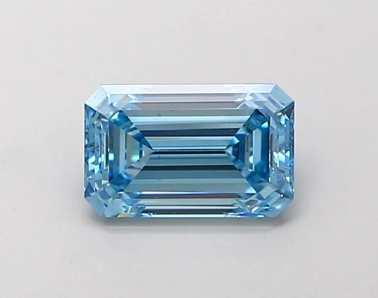 1.04ct EMERALD Fancy Vivid Blue VS1 Coloured Lab diamond
