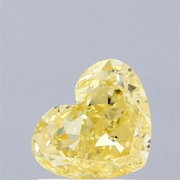 1.09ct HEART Fancy Intense Yellow SI1 Coloured Lab diamond