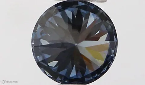 0.32ct ROUND Fancy Vivid Blue SI1 Coloured Lab diamond