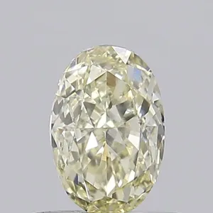 0.58ct OVAL Fancy Light Yellow VVS2 Coloured Lab diamond