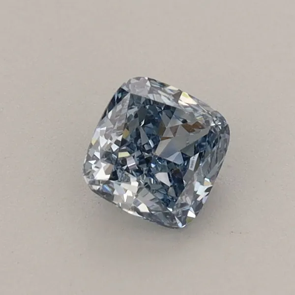 0.46ct CUSHION Fancy Vivid Blue VS1 Coloured Lab diamond
