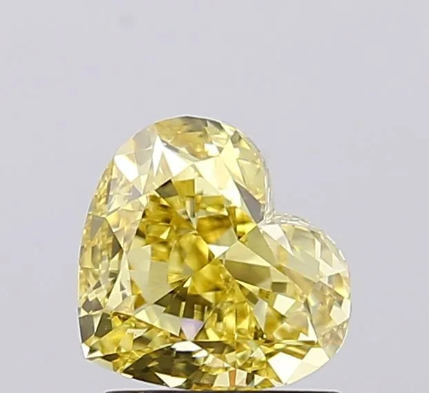 1.83ct HEART Fancy Intense Yellow VS1 Coloured Lab diamond