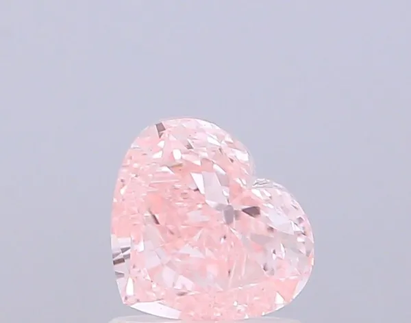 1.01ct HEART Fancy Intense Pink VS1 Coloured Lab diamond