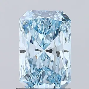 1.03ct RADIANT Fancy Vivid Blue VVS2 Coloured Lab diamond