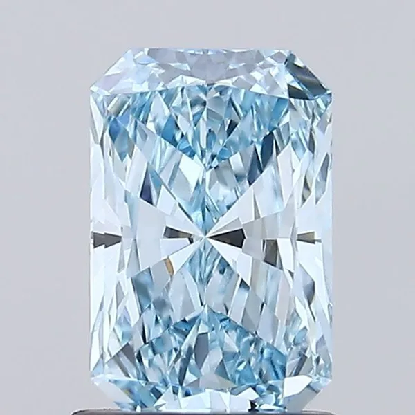 1.03ct RADIANT Fancy Vivid Blue VVS2 Coloured Lab diamond