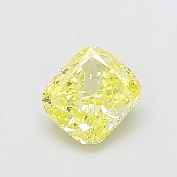 1.03ct CUSHION Fancy Intense Yellow VVS2 Coloured Lab diamond
