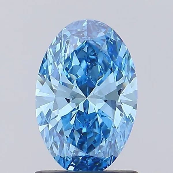 1.14ct OVAL Fancy Vivid Blue VS1 Coloured Lab diamond