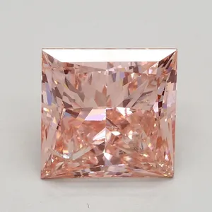 3.09ct PRINCESS Fancy Intense Pink SI2 Coloured Lab diamond