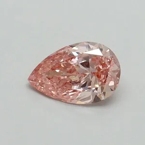 0.36ct PEAR Fancy Vivid Pink VS1 Coloured Lab diamond