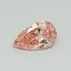 0.3ct PEAR Fancy Vivid Pink VVS2 Coloured Lab diamond