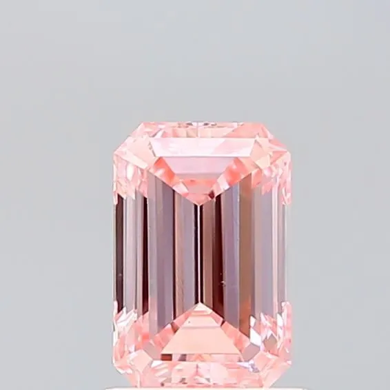 0.99ct EMERALD Fancy Vivid Pink VS1 Coloured Lab diamond
