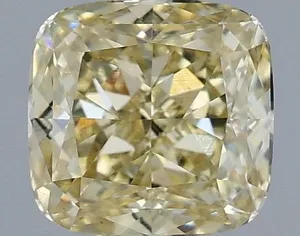 1.1ct CUSHION Fancy Yellow VS1 Coloured Lab diamond