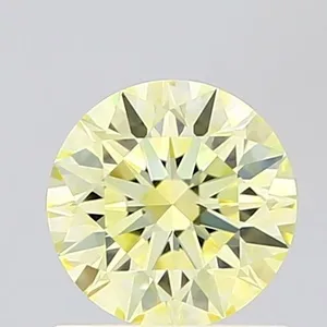 0.71ct ROUND Fancy Light Yellow VS1 Coloured Lab diamond