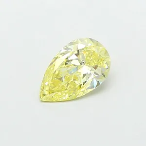 0.5ct PEAR Fancy Yellow SI1 Coloured Lab diamond