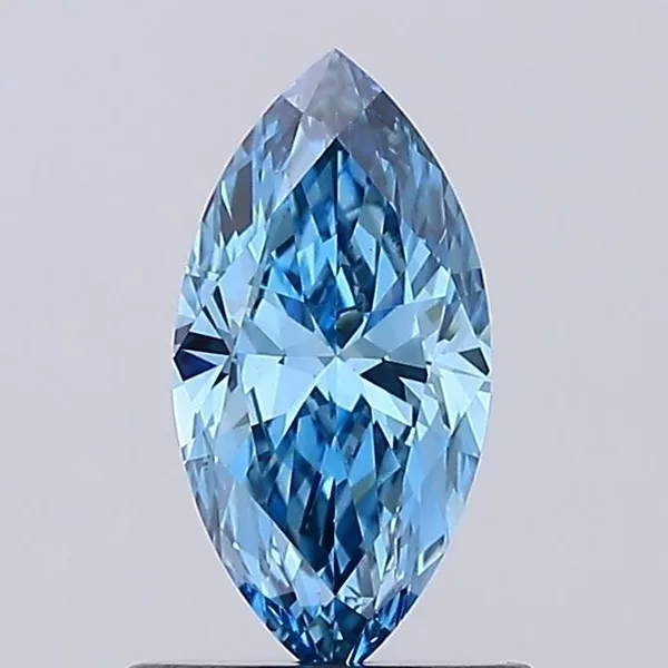 0.66ct MARQUISE Fancy Vivid Blue VS1 Coloured Lab diamond