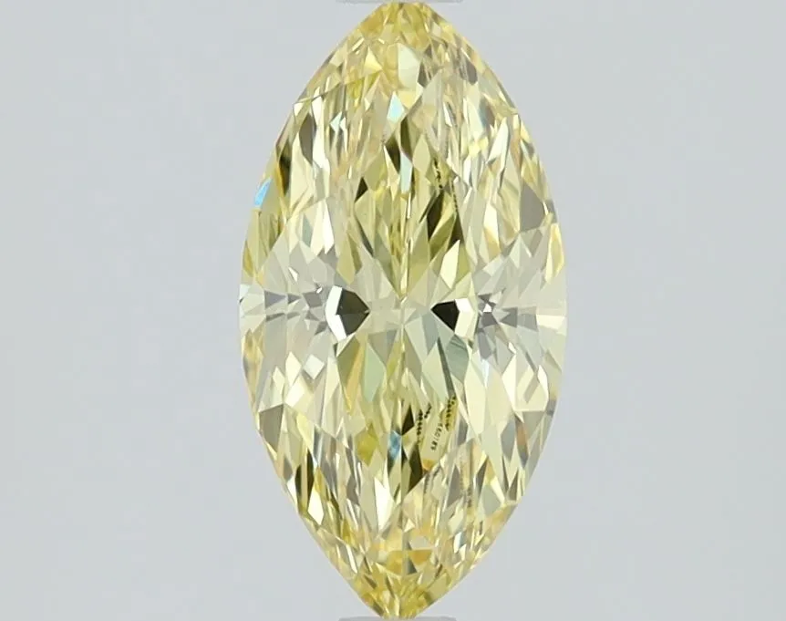 1.03ct MARQUISE Fancy Vivid Yellow VVS1 Coloured Lab diamond