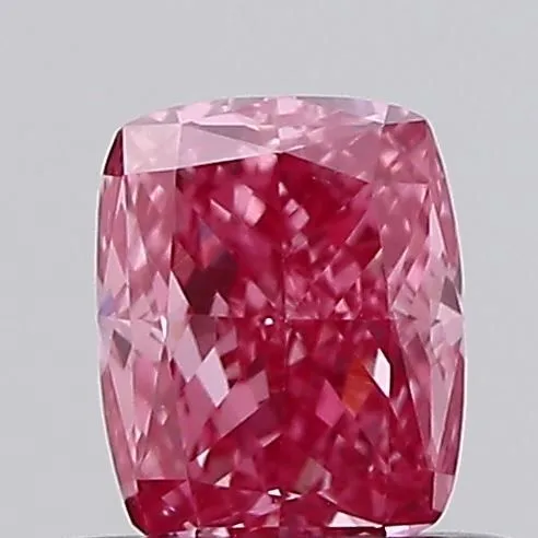 0.53ct CUSHION Fancy Vivid Pink VS1 Coloured Lab diamond
