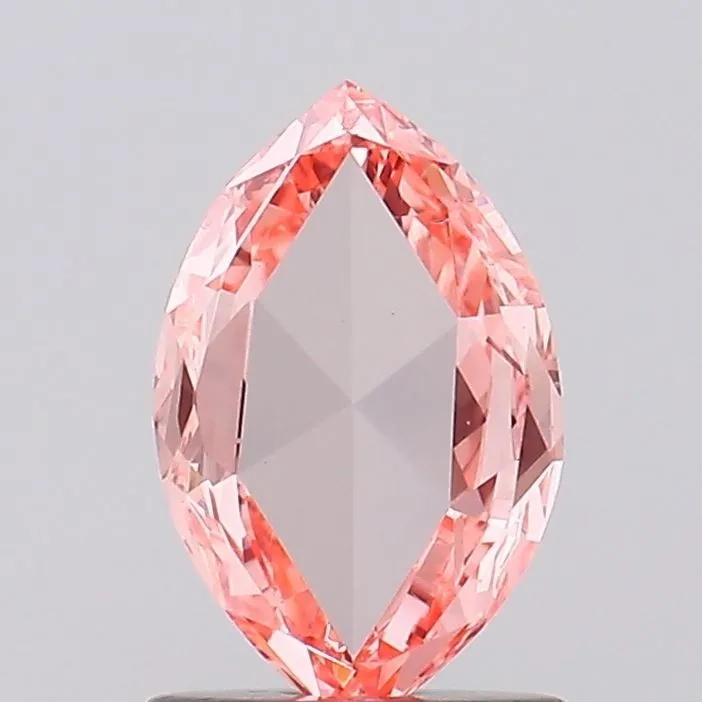 0.99ct MARQUISE Fancy Vivid Pink VS2 Coloured Lab diamond